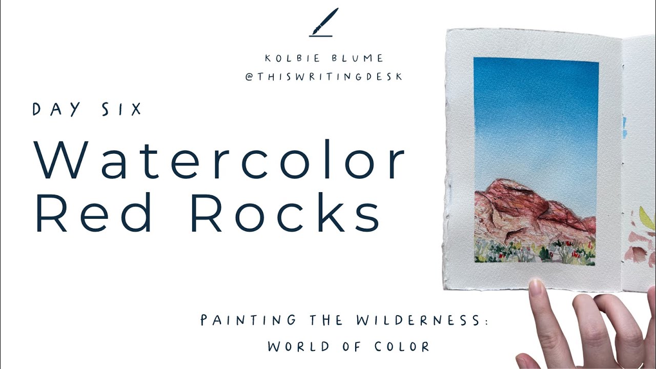 Watercolor Red Rock | Rainbow Desert | 10-Day Challenge, Day 6