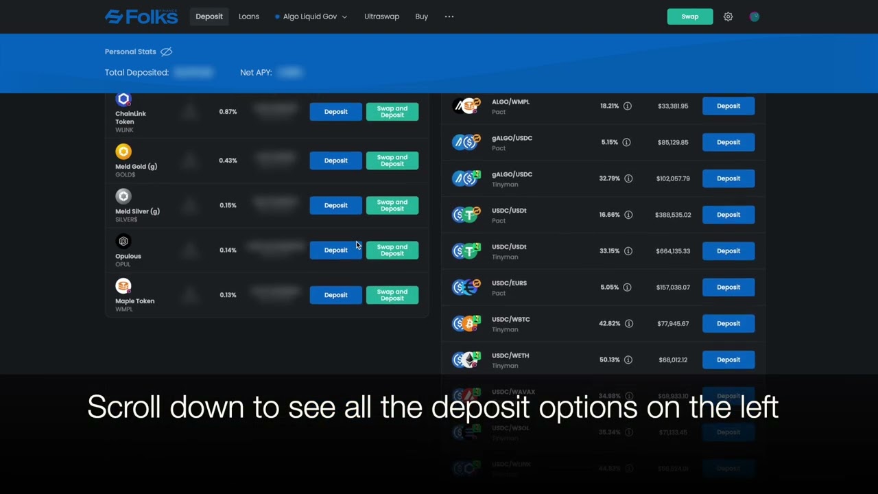 A #short on how to #deposit on @FolksFinance #defi #hub to rack up #interest!