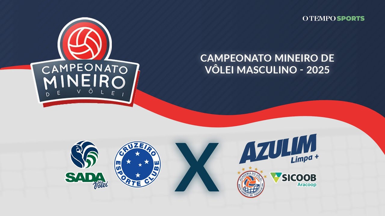 SADA CRUZEIRO X AZULIM MONTE CARMELO - AO VIVO E COM IMAGENS - CAMPEONATO MINEIRO DE VÔLEI 2025