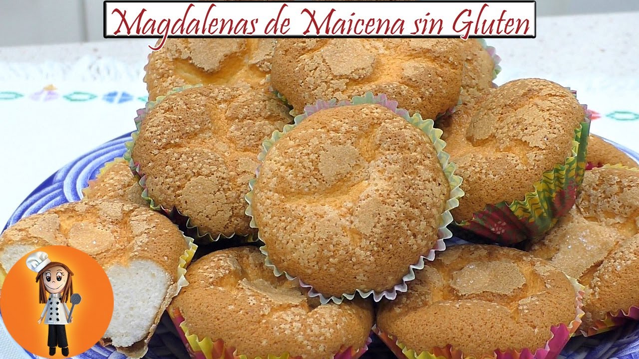 Magdalenas de harina de maíz sin gluten | Receta de Cocina en Familia