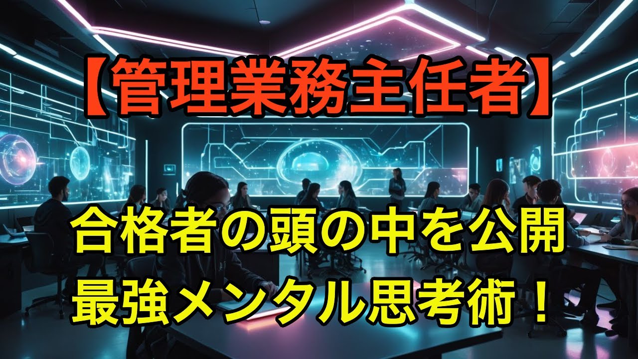 【最強メンタル術】管理業務主任者に受かる人の思考法