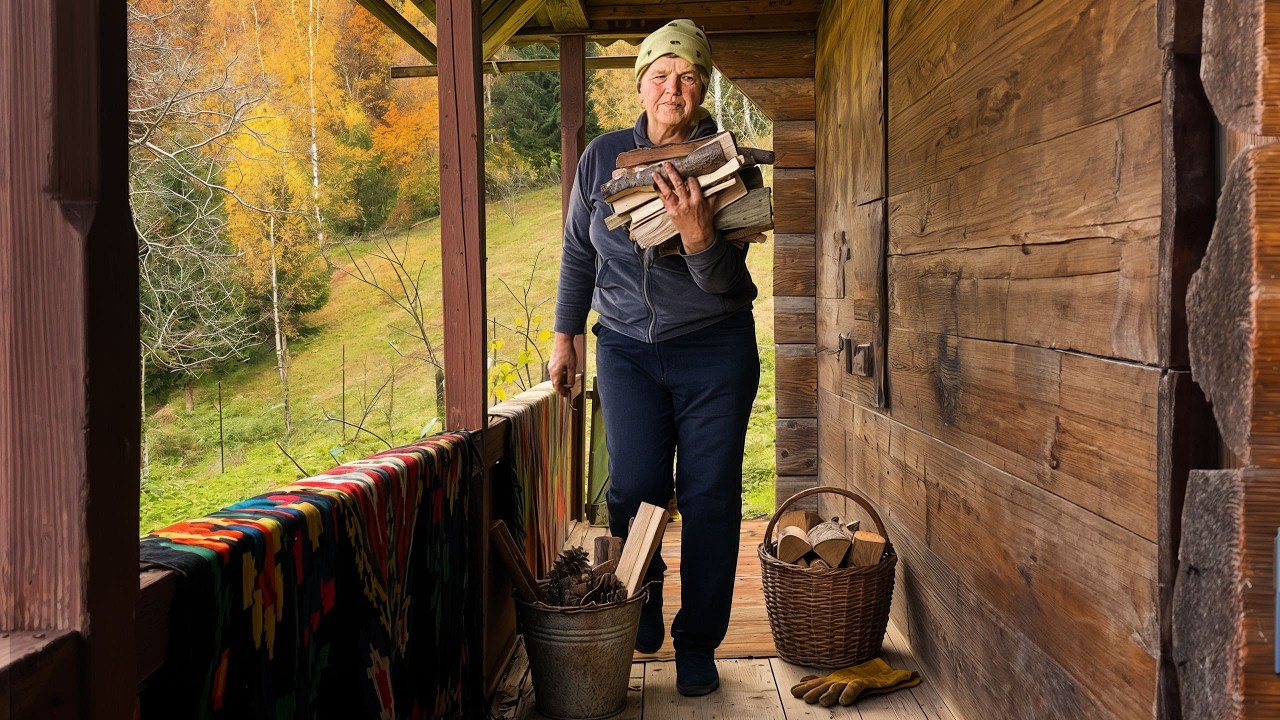Ukrainian Village Life 🍂 | Pancakes, Wood Stove Cooking & Mountain Morning Routine