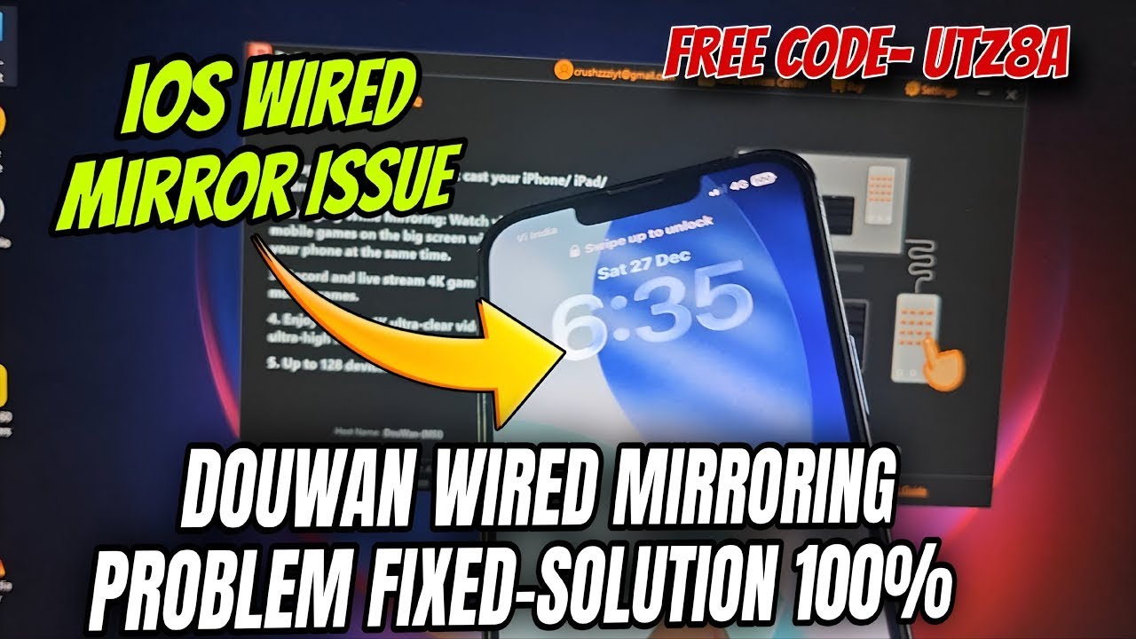 Douwan iOs Wired Mirroring Problem Fixed Balck Screen | Douwan iphone Problem Fixed #douwan #mirror