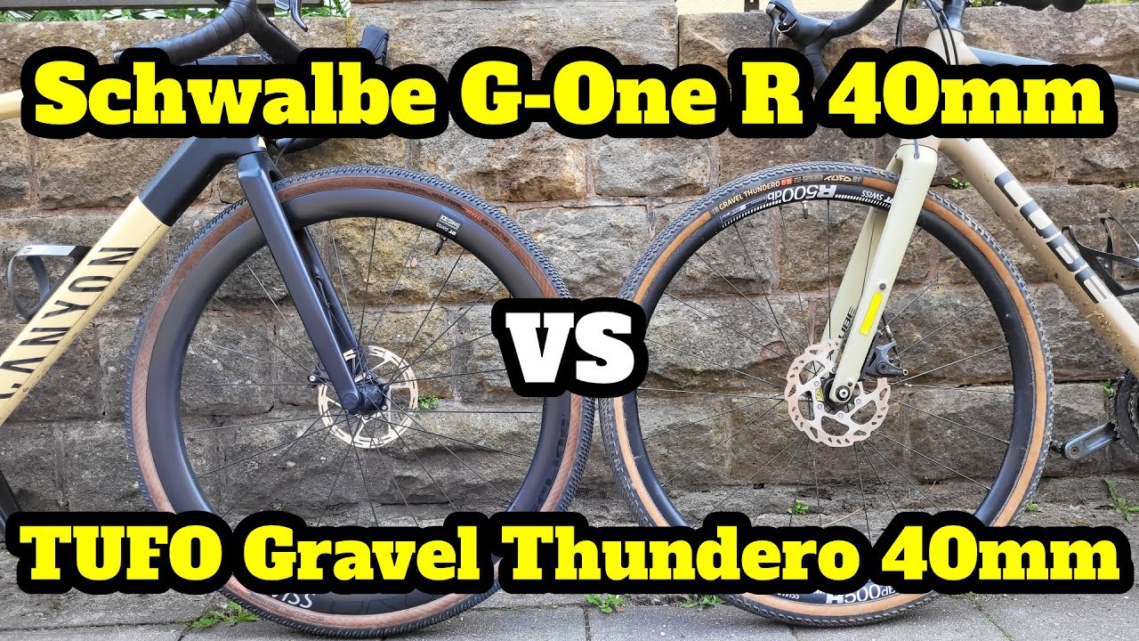 Pojedynek opon gravelowych Schwalbe G-One R 40mm vs TUFO Gravel Thundero 40mm