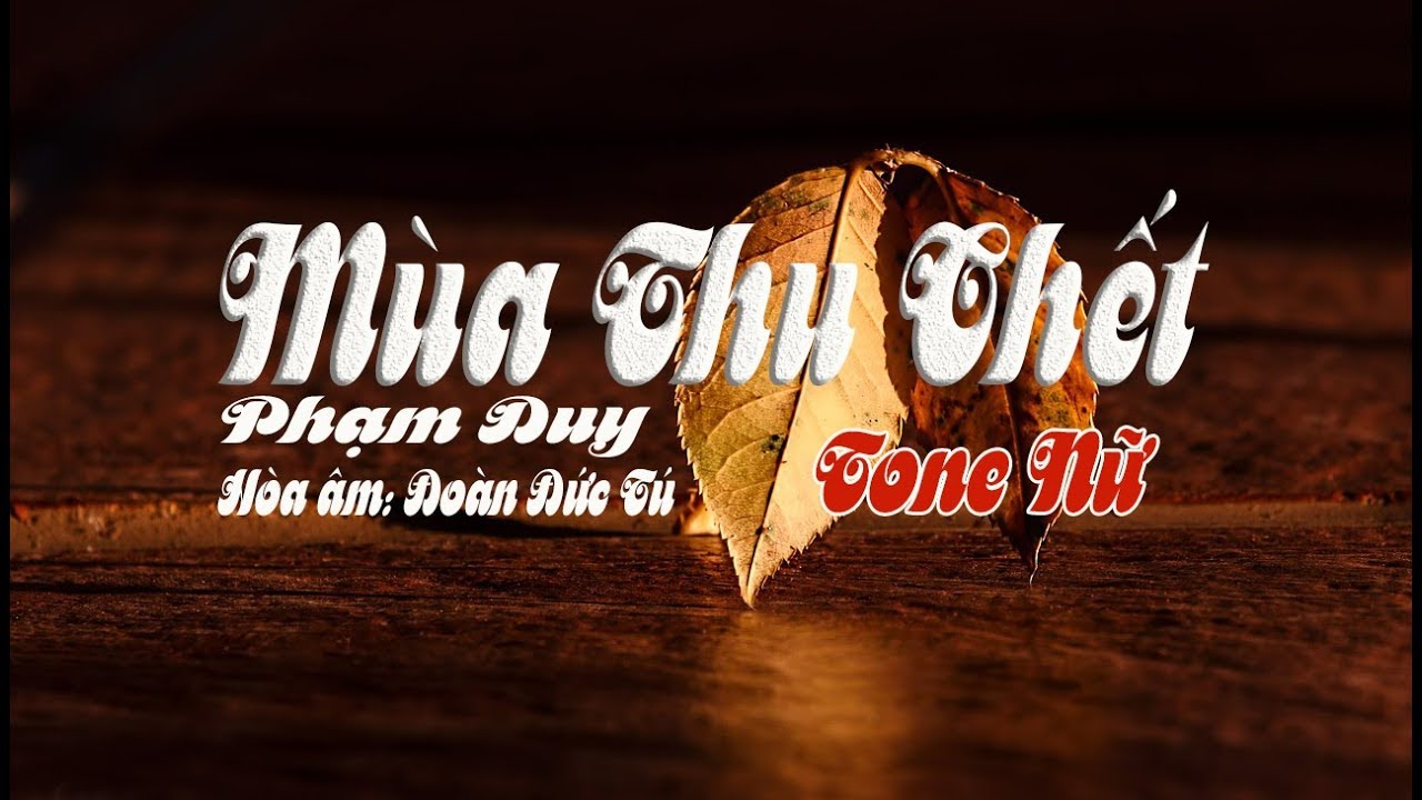 karaoke Mùa Thu Chết |tone Nữ|🎤