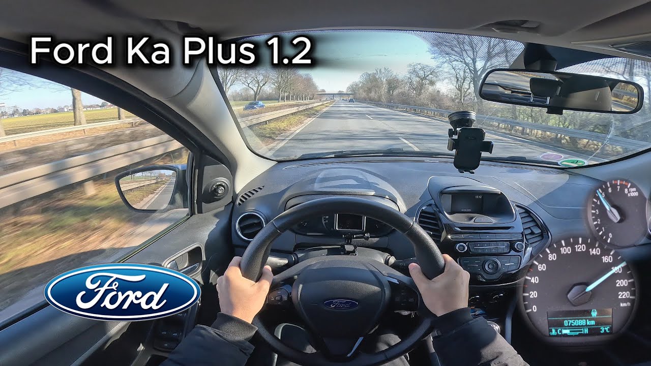 2018 Ford Ka Plus 1.2 Ti-VCT (86 hp) - POV Test drive On the German Autobahn