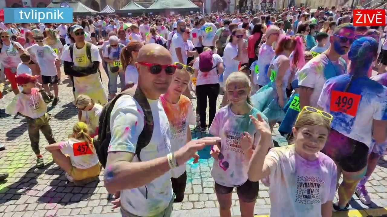 Vybarvený běh 2023 - Kroměříž - oficiální zahájení Vybarveného běhu - 3.6.2023 - ŽIVĚ - video 2