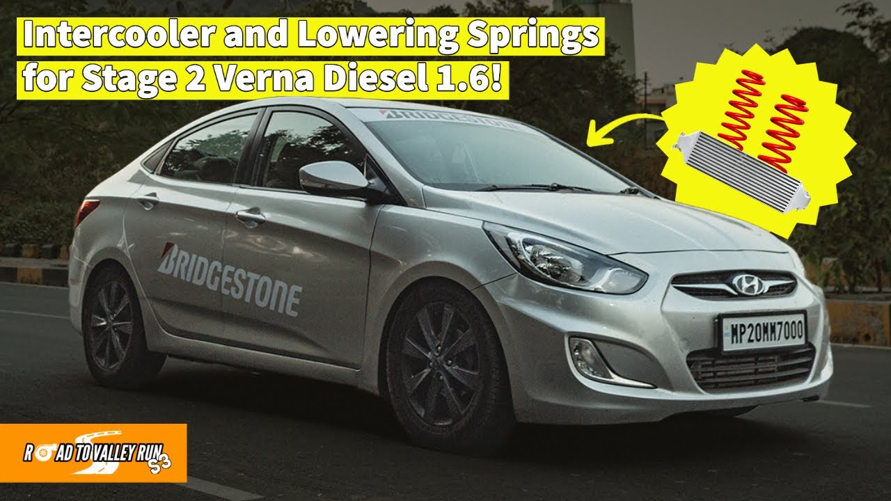Stage 2 Hyundai Verna 1.6 Diesel gets Garrett Intercooler and Lowering Springs for DRAG RACING!