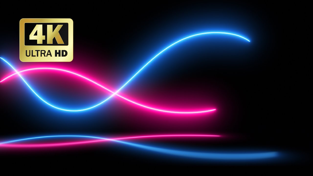 ULTRA HIGH DEFINITION 4K | Neon Lights Wave Screensaver | Mesmerizing and Trippy Looping Background