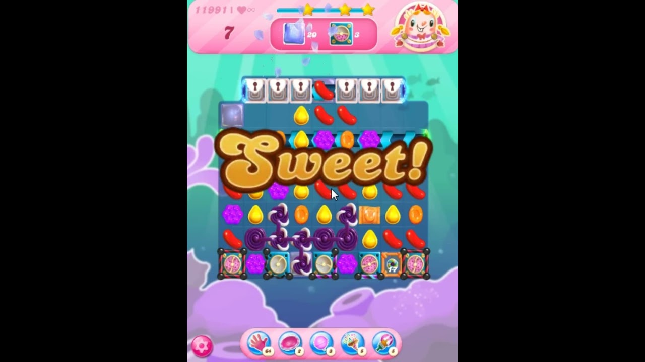 Candy Crush Saga Level 11991 - 3 Stars, 20 Moves Completed