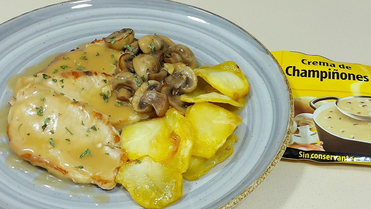 🍽 FILETES EN SALSA RÁPIDA CON UN SOBRE DE CREMA DE CHAMPIÑONES 👌// BEATRIZ COCINA