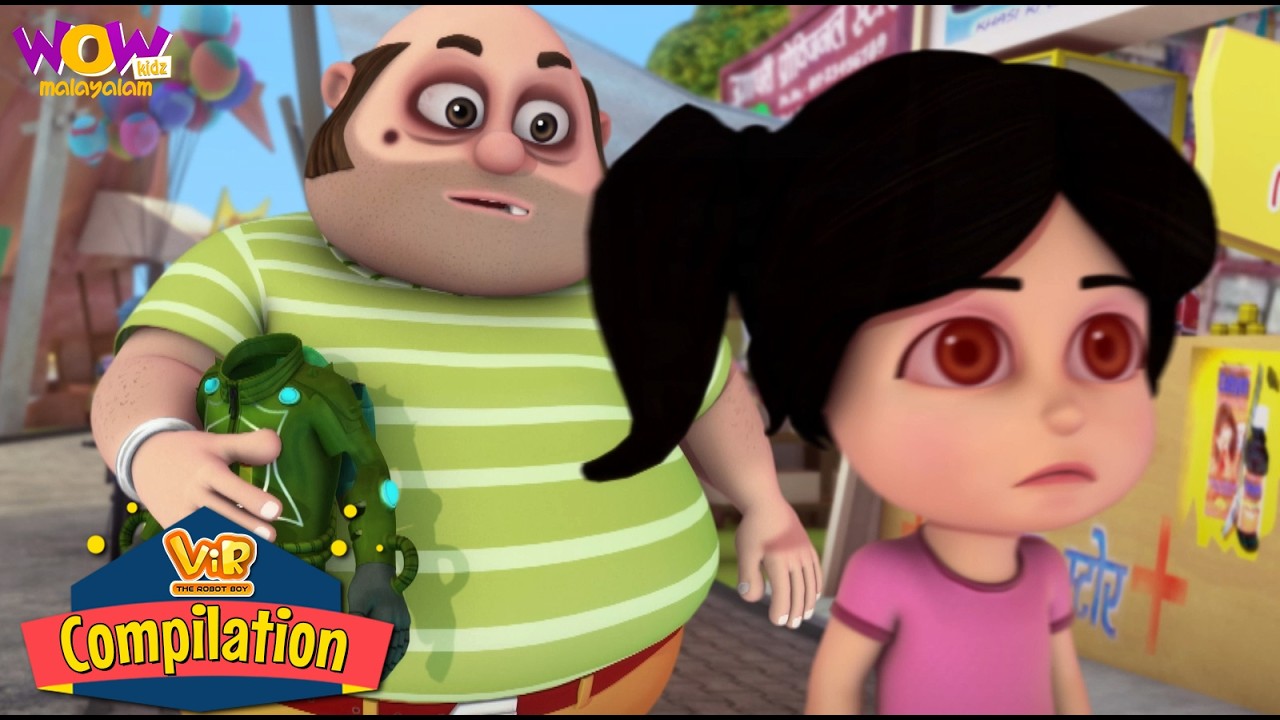 സൂപ്പർഹീറോ വീർ | Vir The Robot Boy | Compilation 74 | Best malayalam story | Cartoon