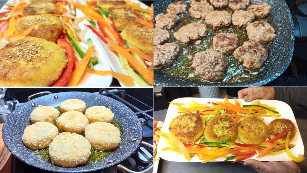 برجربالبطاطس - Recette de burger aux pommes de terres