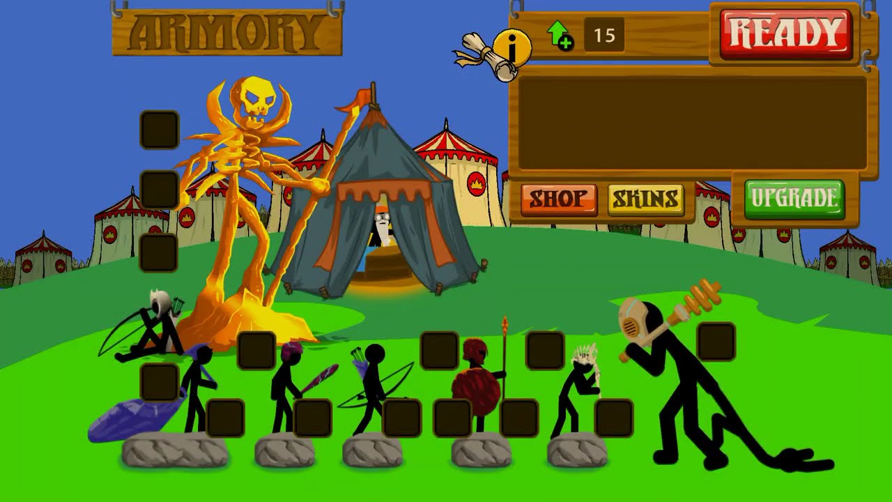 saya mencoba main di mode sinting tanpa mengunakan 1 pun permata Stick War Legacy