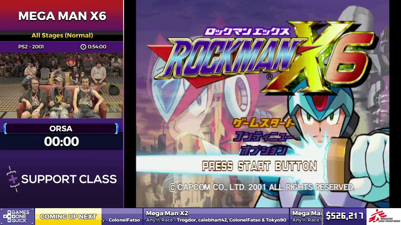 Mega Man X6 by orsa in 52:39 - SGDQ2017 - Part 73