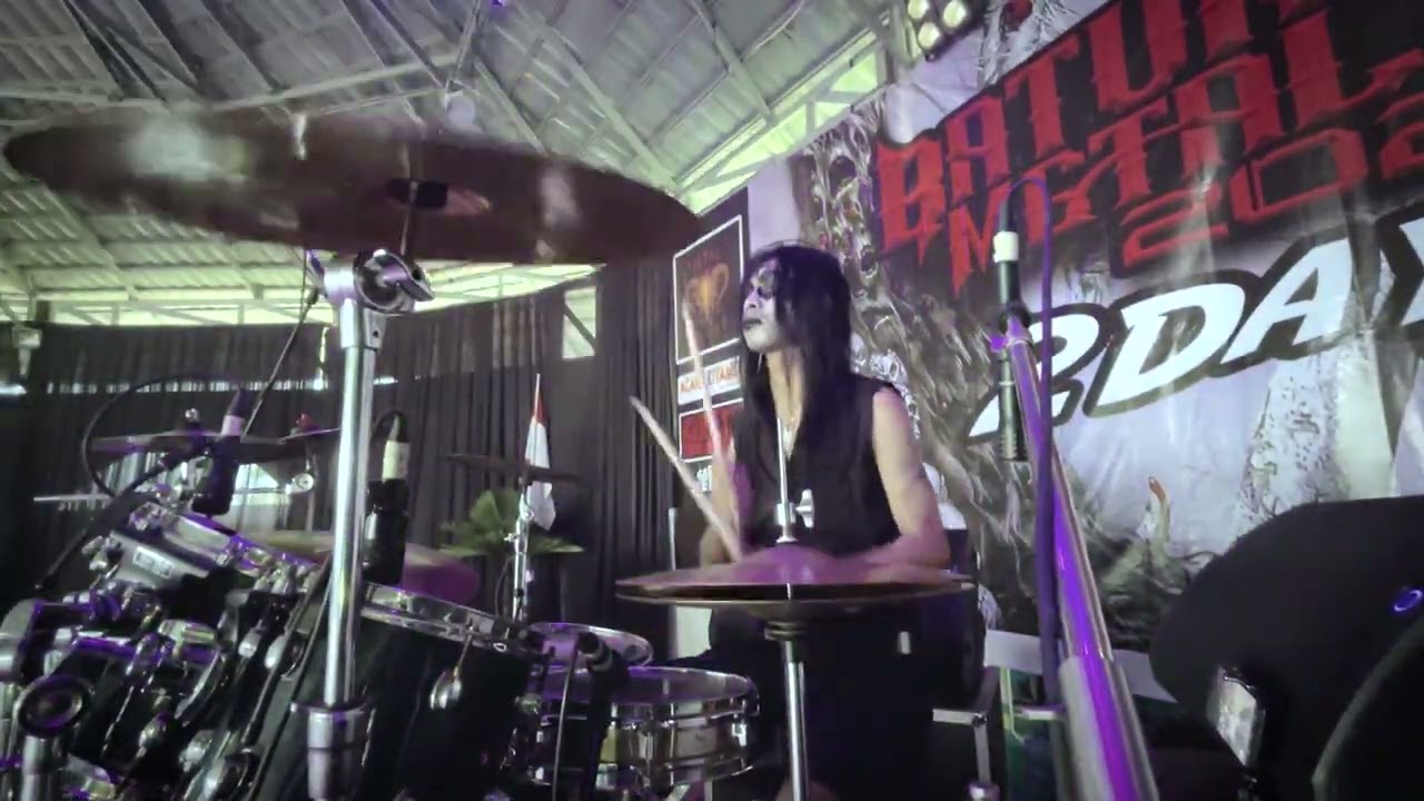 AGNOSTICA - SANG CAHAYA TIMUR (DRUM CAM) LIVE BATURRADEN METALFEST