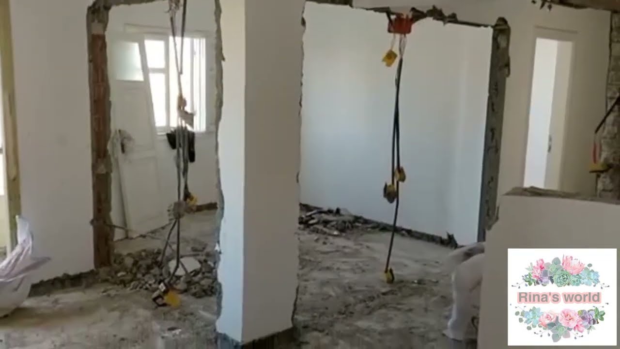 تعديلات في شقة الاسكان الاجتماعي بالتكلفه 👌 فتح مطبخ و غرفه و تكسير الحمام 🤍