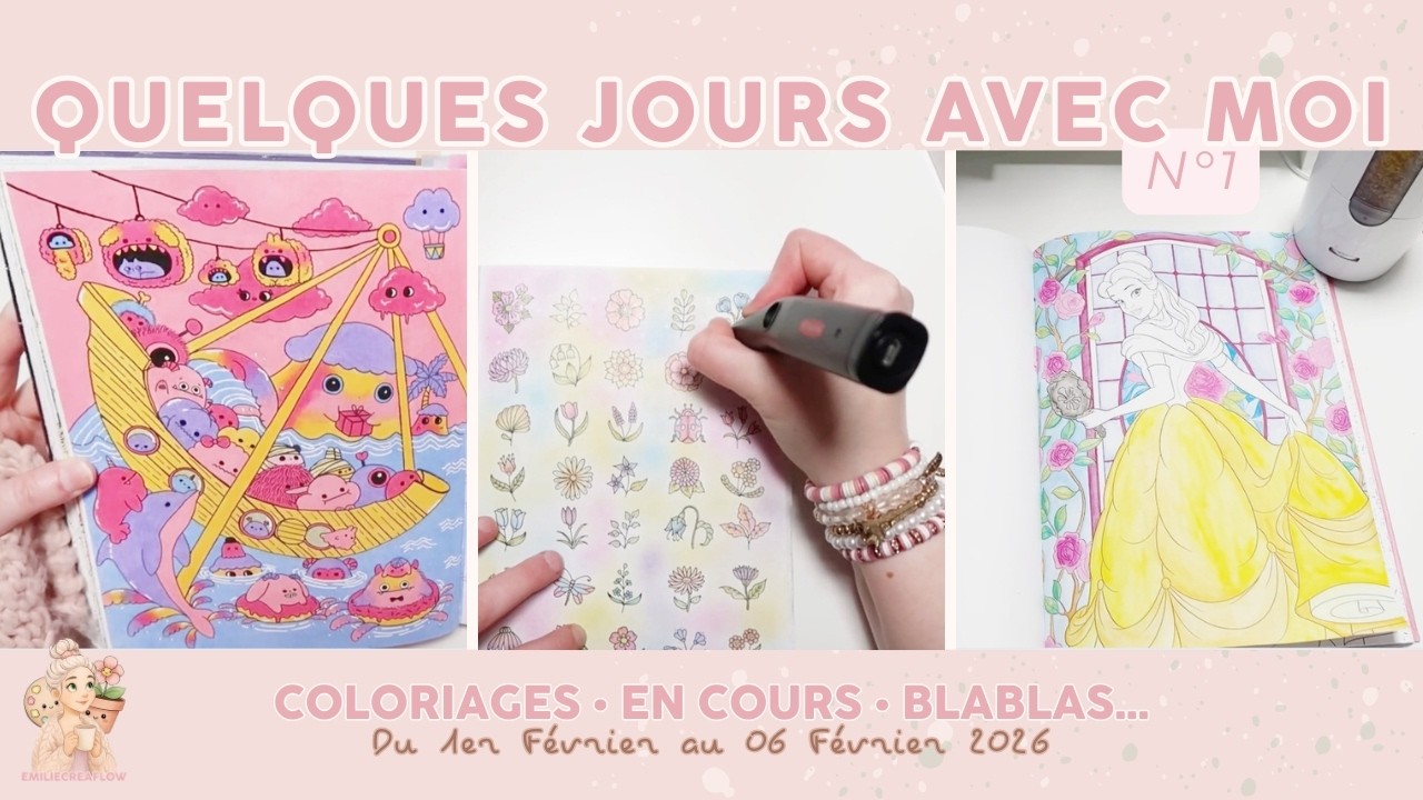 JOURNAL CRÉATIF N°1 : QUELQUES JOURS AVEC MOI (Coloriage adulte, en cours, blablas...)
