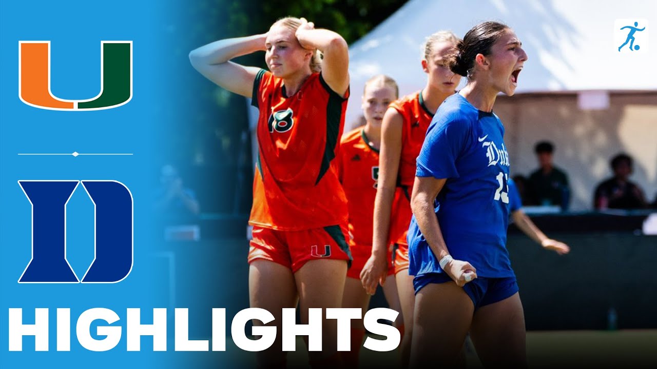 Miami vs Duke | NCAA College Women's Soccer | Highlights - September 14, 2025