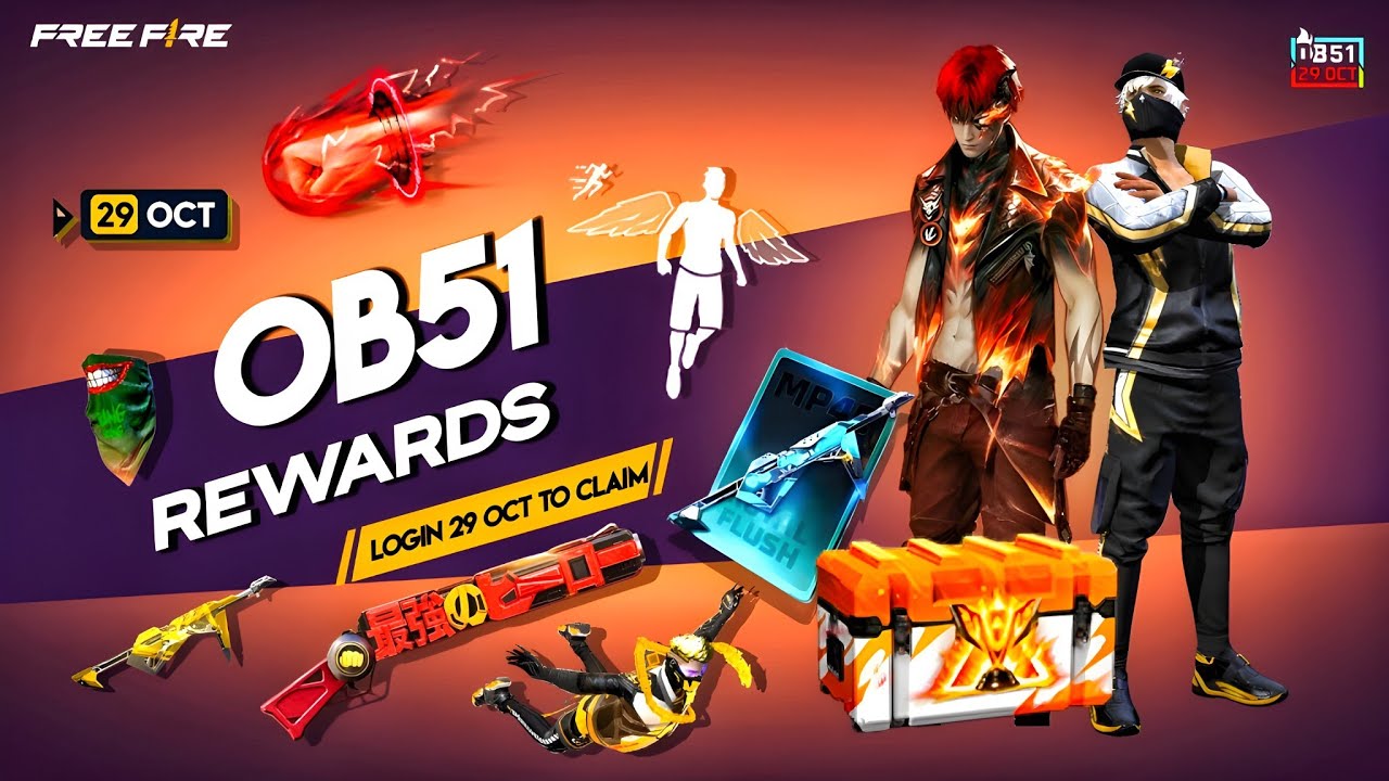 Ob51 Update Free Rewards Free Fire 🤯🥳| free fire new event | ff new event | new event free fire 