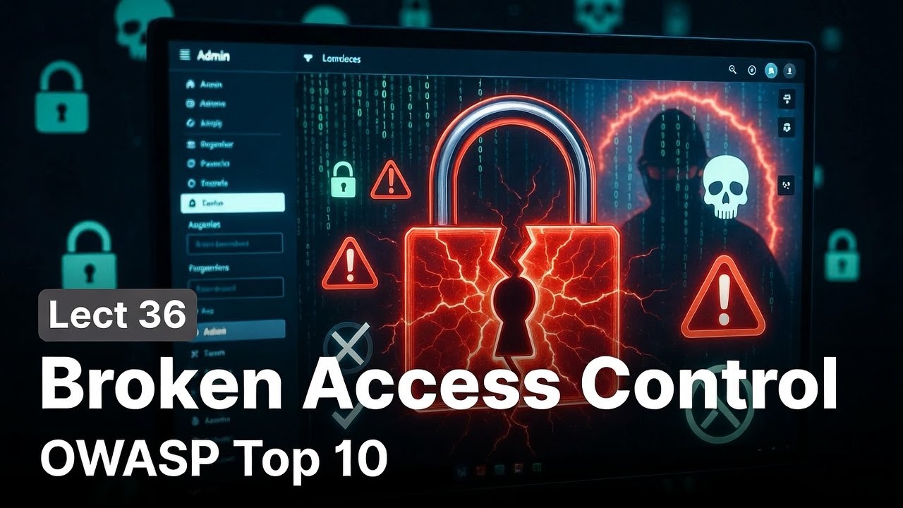 Lect 36: Broken Access Control | OWASP top 10 | Cyber Security full course in Hindi/Urdu