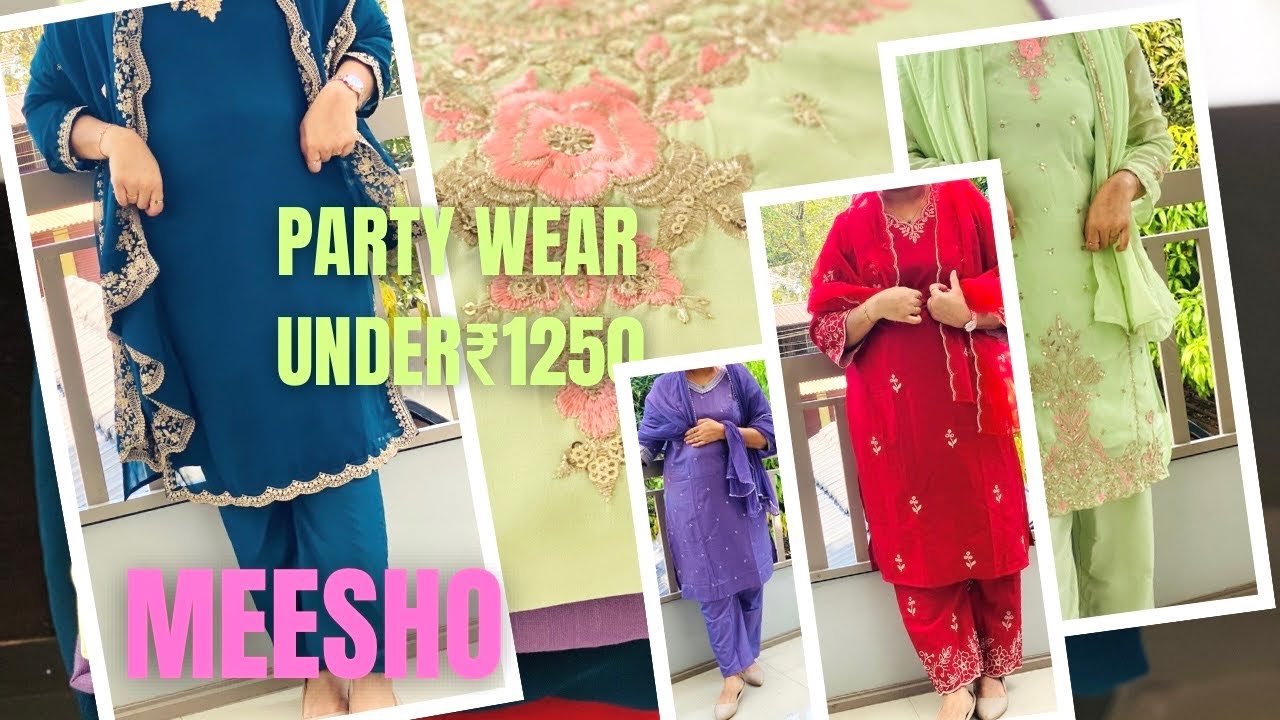 Meesho latest party wear under₹1250/meesho haul /eid outfit from meesho 