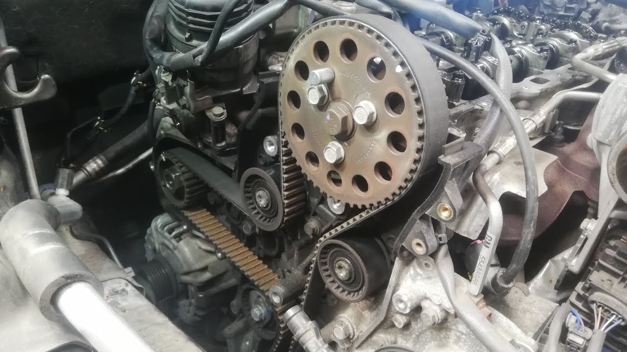 Opel 2.0CDTi#B20DTH# 125kw timing belt change and timing chain replacement without auxiliary tools