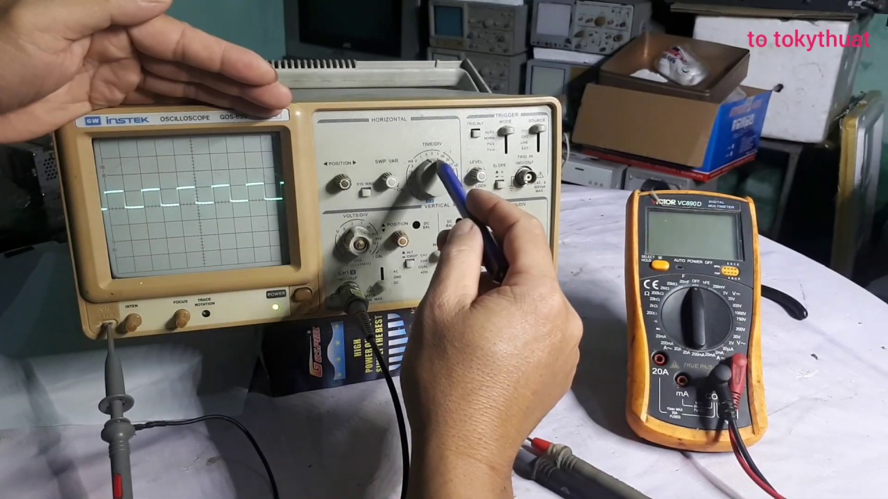 hàng mới cách sữ dụng máy hiện sóng OSCILLOSCOPE