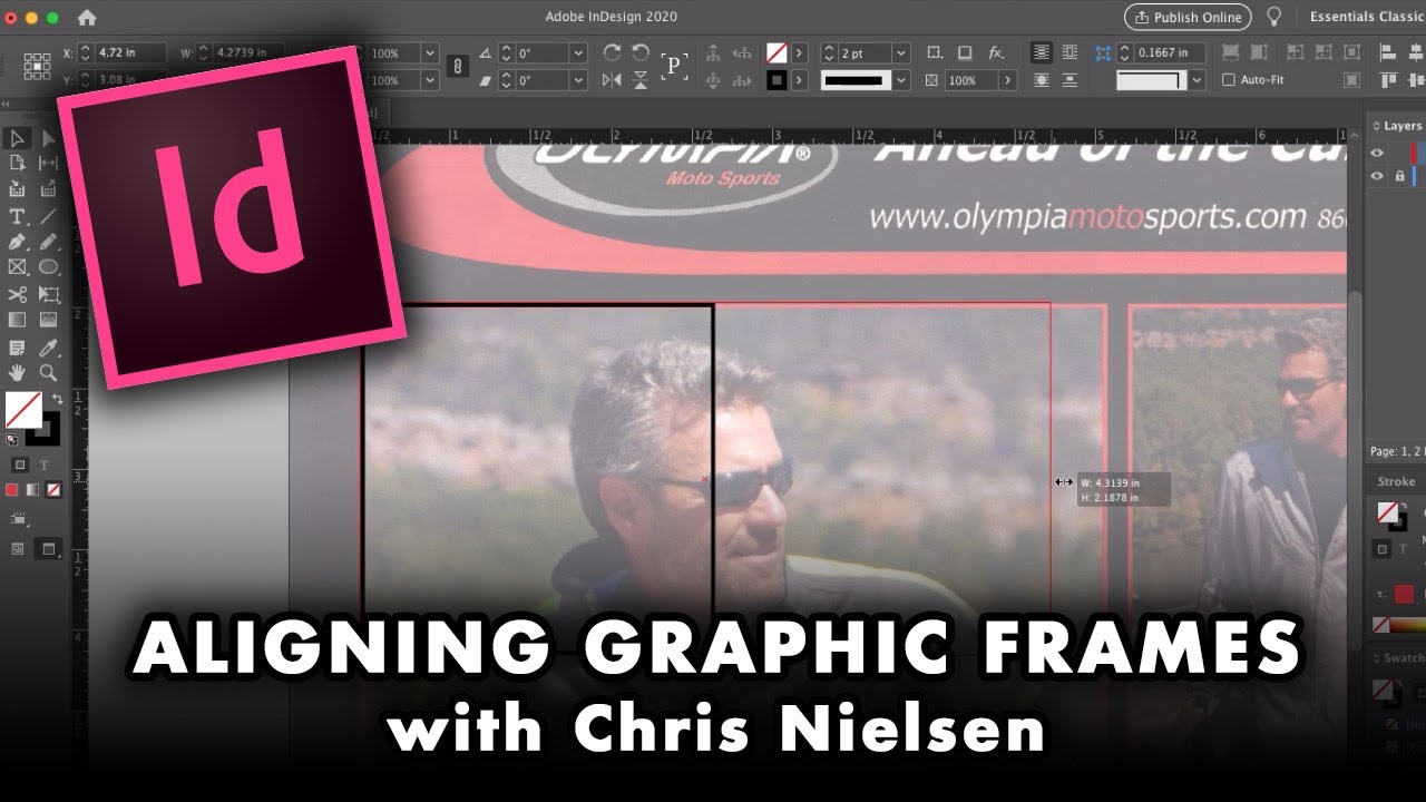 Выравнивание графических фреймов в InDesign