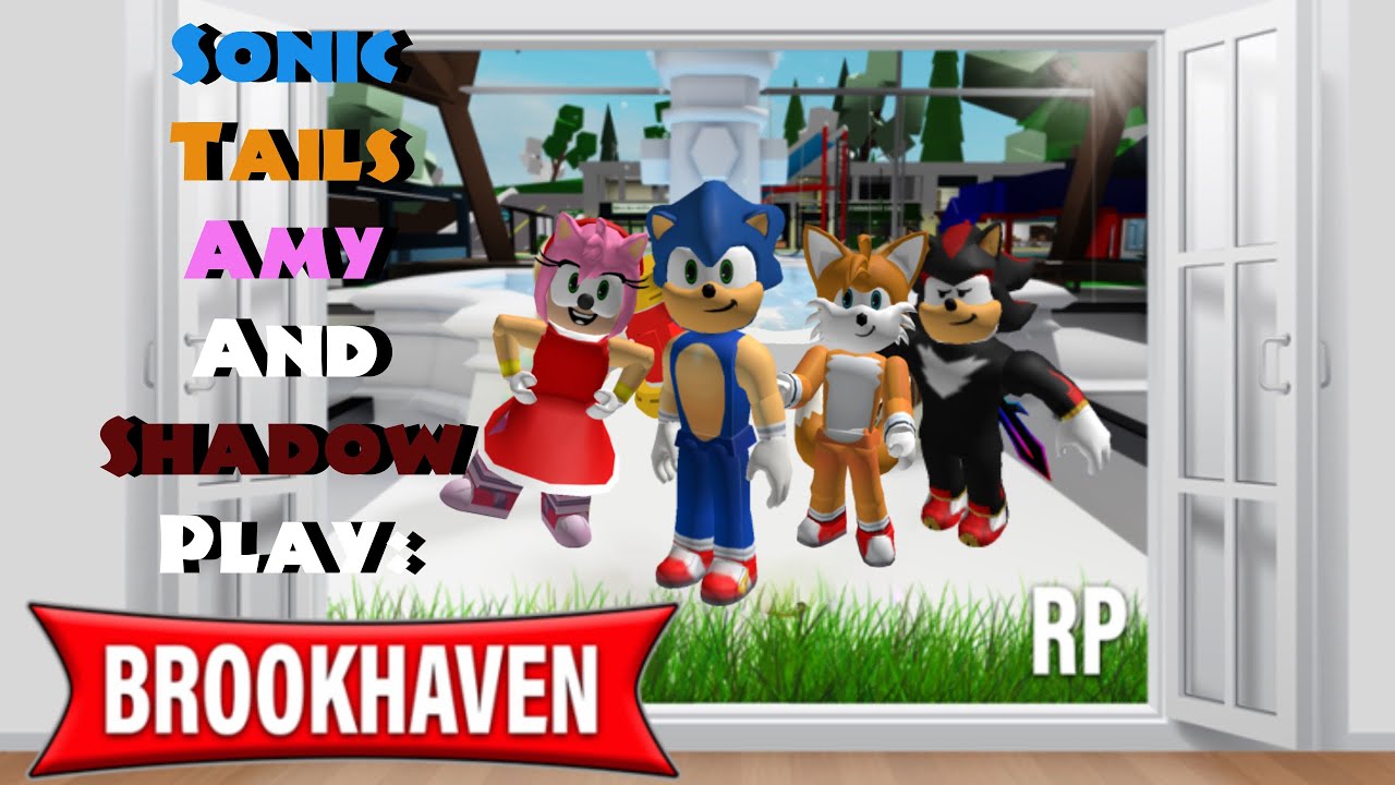 Sonic, Tails, Amy and Shadow play: Brookhaven! (Roblox)