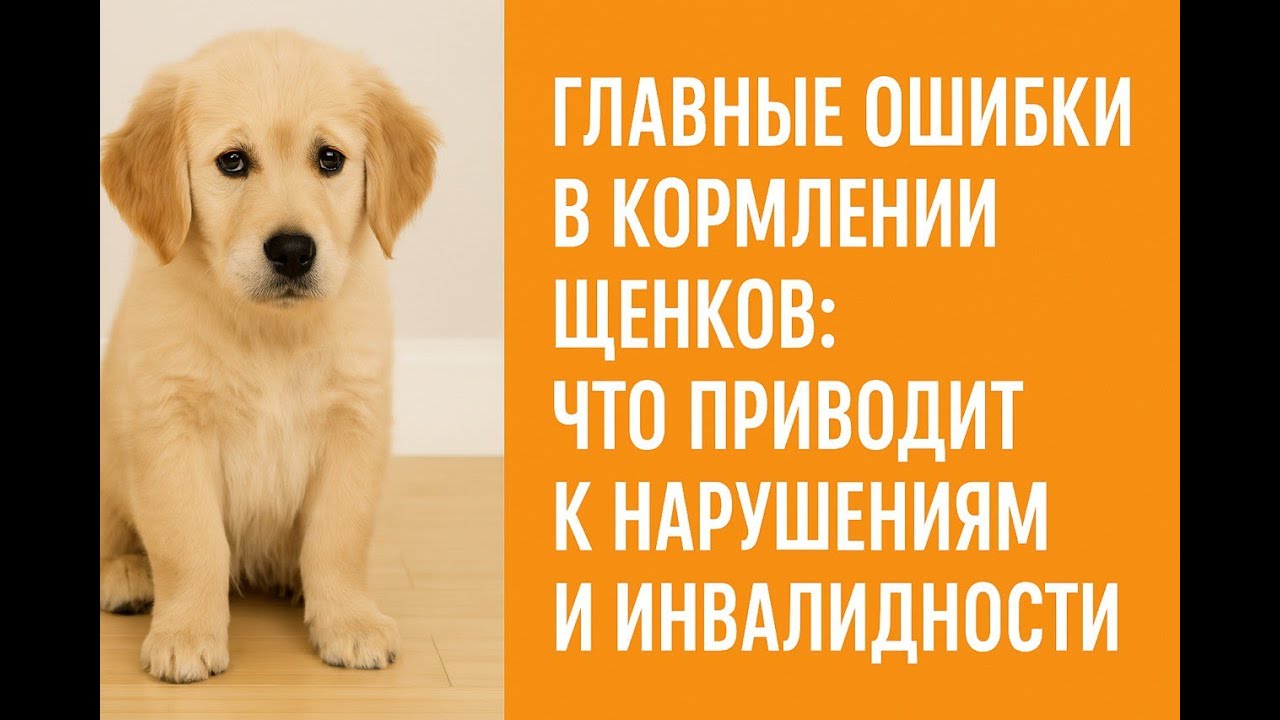 Недопустимые ошибки при кормлении щенков, приводящие к серьезным нарушениям и даже к инвалидности