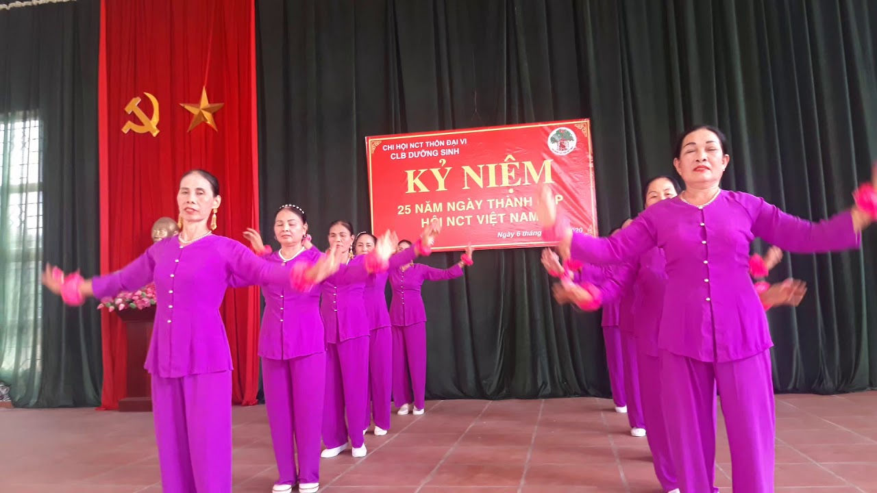 BÀI MÚA TUỔI GIÀ ƠN ĐẢNG CÂU LẠC BỘ DƯỠNG SINH, ĐẠI VY,  ĐẠi ĐỒNG ,  TIÊN DU ,  Bắc NINH
