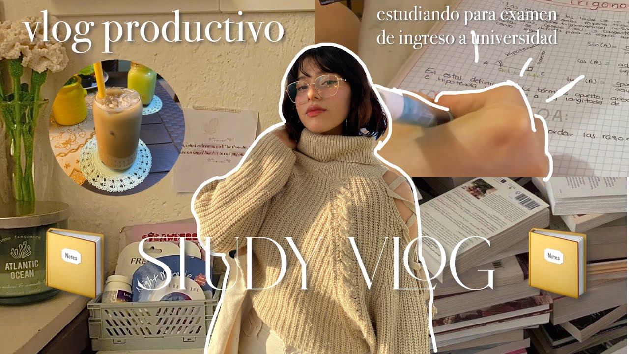 Dia conmigo: study vlog☕️estudiando conmigo💕, coffe date🍜, consejos y productividad