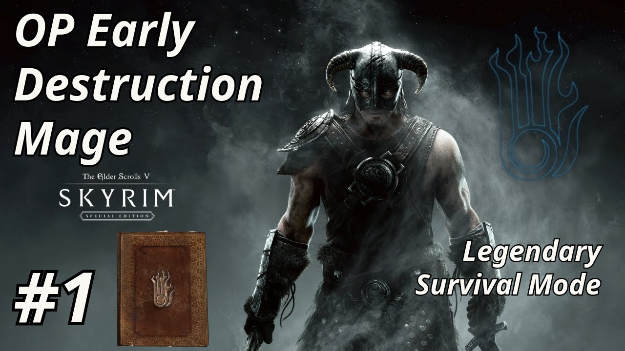 OP Early Destruction Mage | Part 1 | Skyrim AE Vanilla Legendary Survival