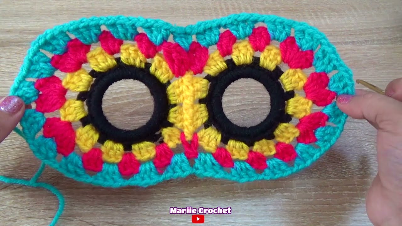 MASCARA CALAVERA CATRINA MEXICANA A CROCHET