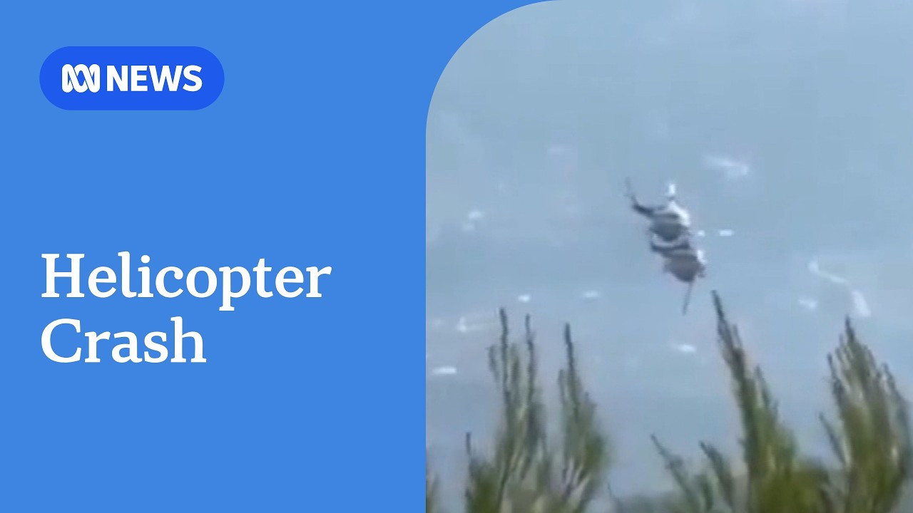 Firefighting helicopter crash leaves two dead in Greece | ABC NEWS