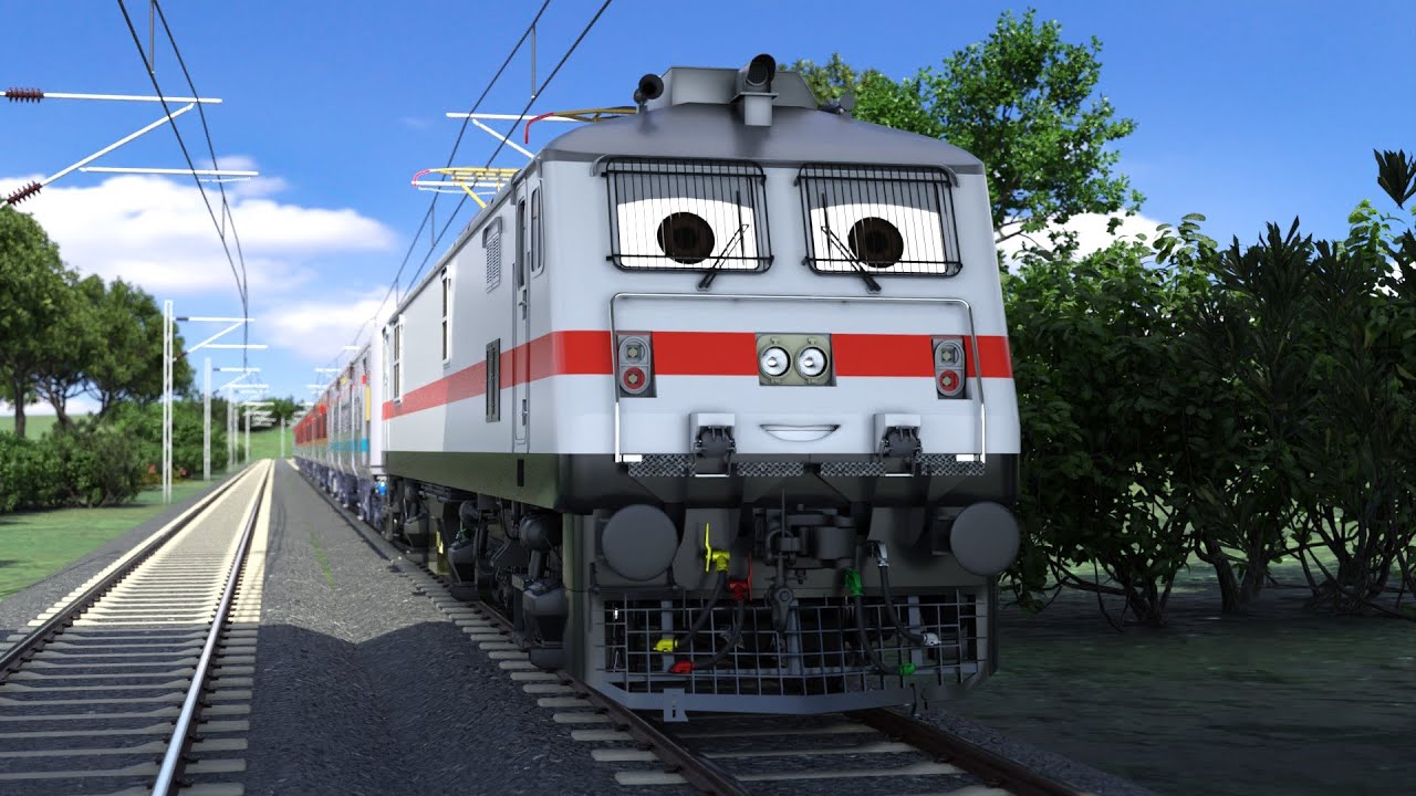 A New Train world | Indian trains on Thomas and friends scenario | 3D RailRoad Animation