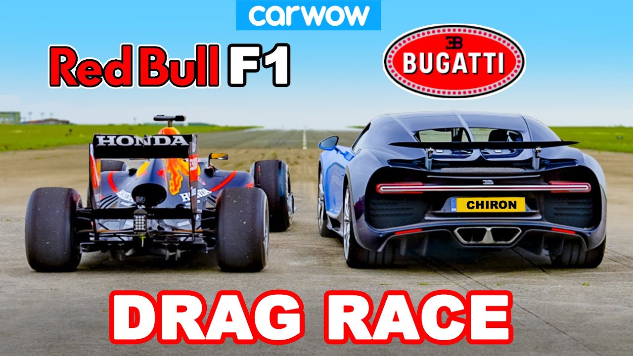 Bugatti Chiron v Mobil F1 Red Bull: DRAG RACE