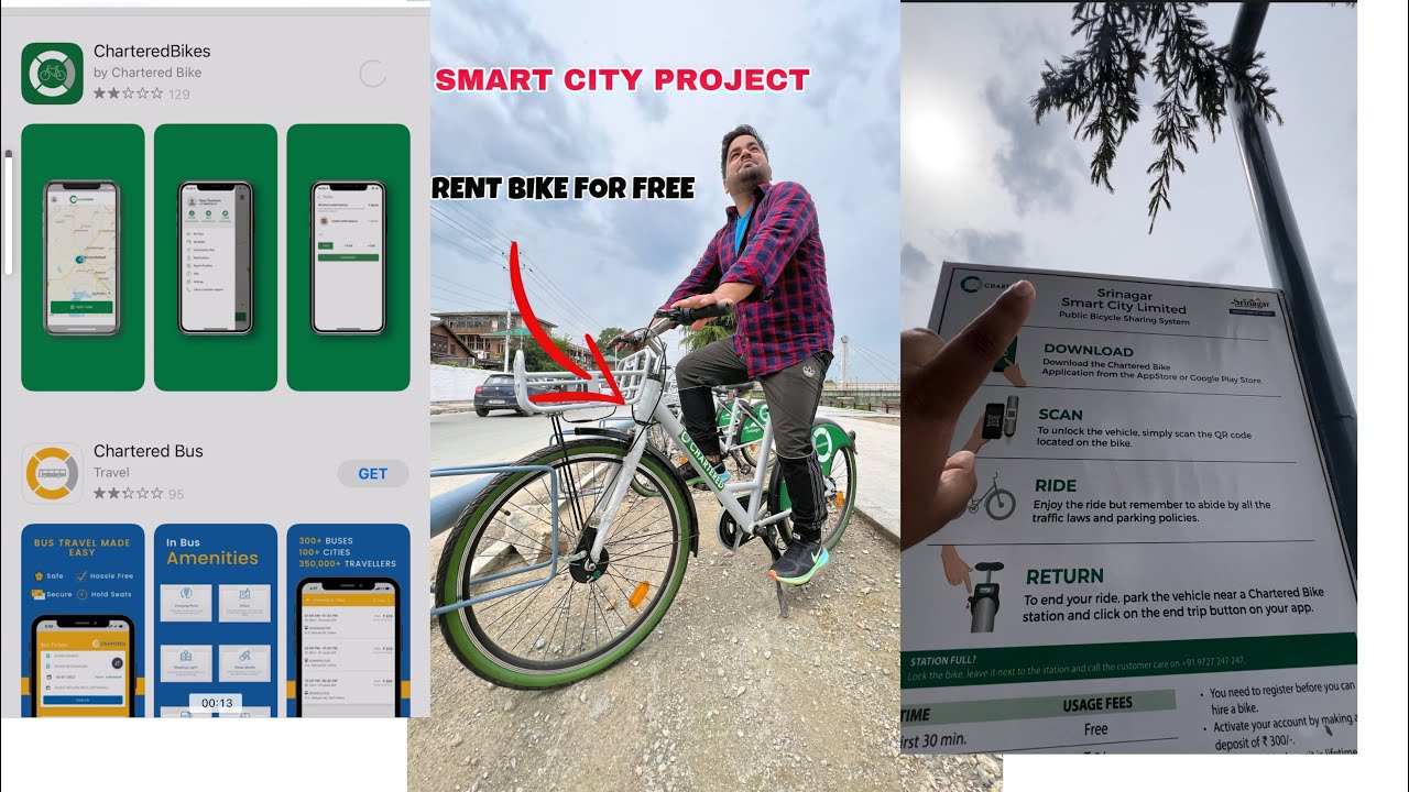 How to rent Bicycle For Free in Srinagar city 😳| Smart City Project