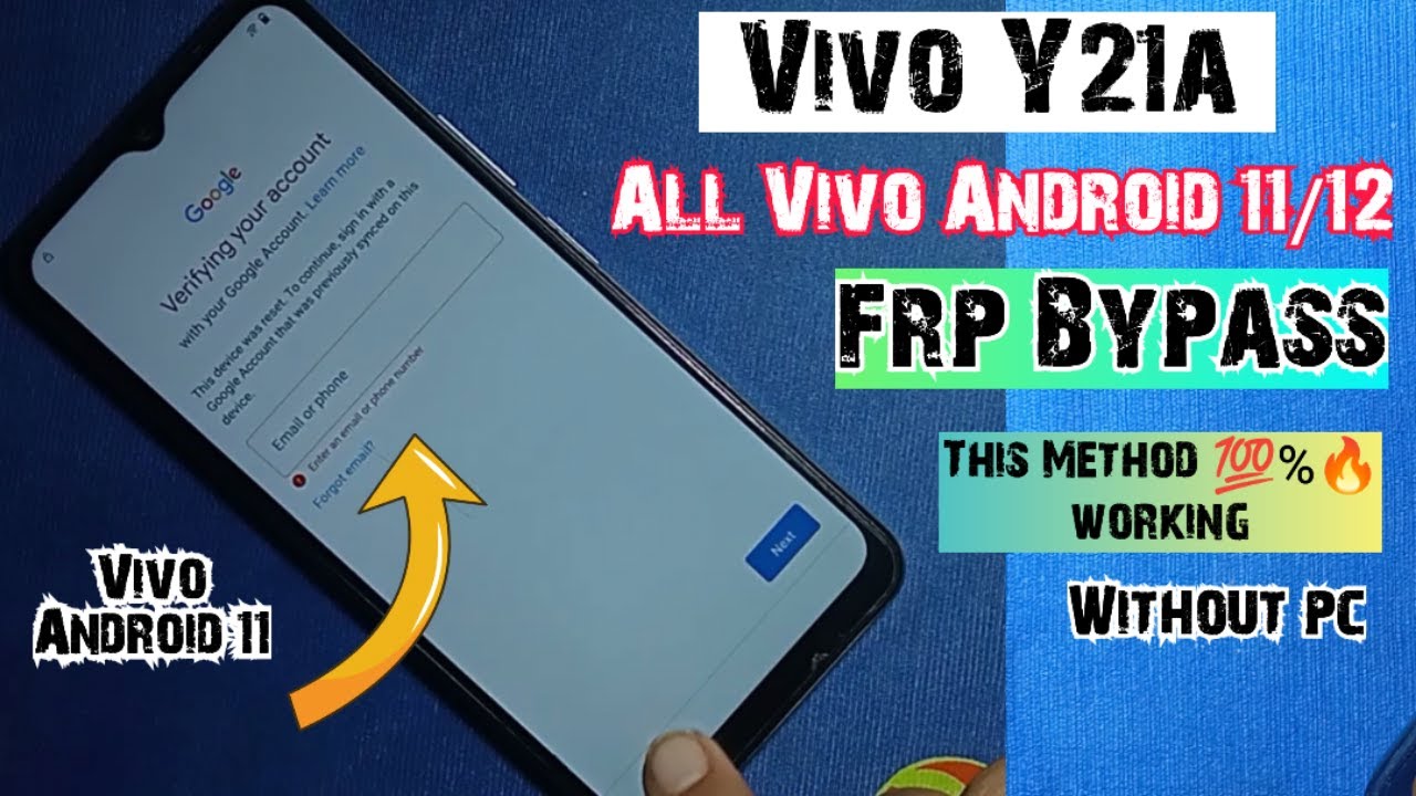 Vivo Y21a frp bypass android 11 | All Vivo Android 11/12 frp bypass | Vivo Y21a google account bypas