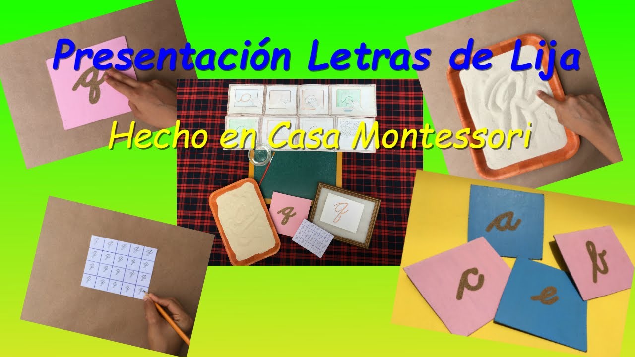 Presentación Letras de Lija Montessori | Hecho en Casa Montessori