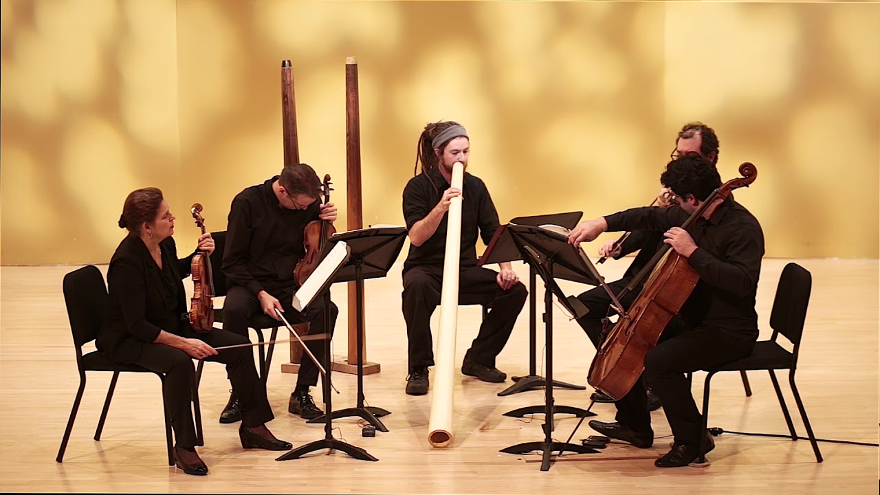 Peter Sculthorpe Quartet no 16 with dijerido (Molinari Quartet, Maxime &Eacute;thier)