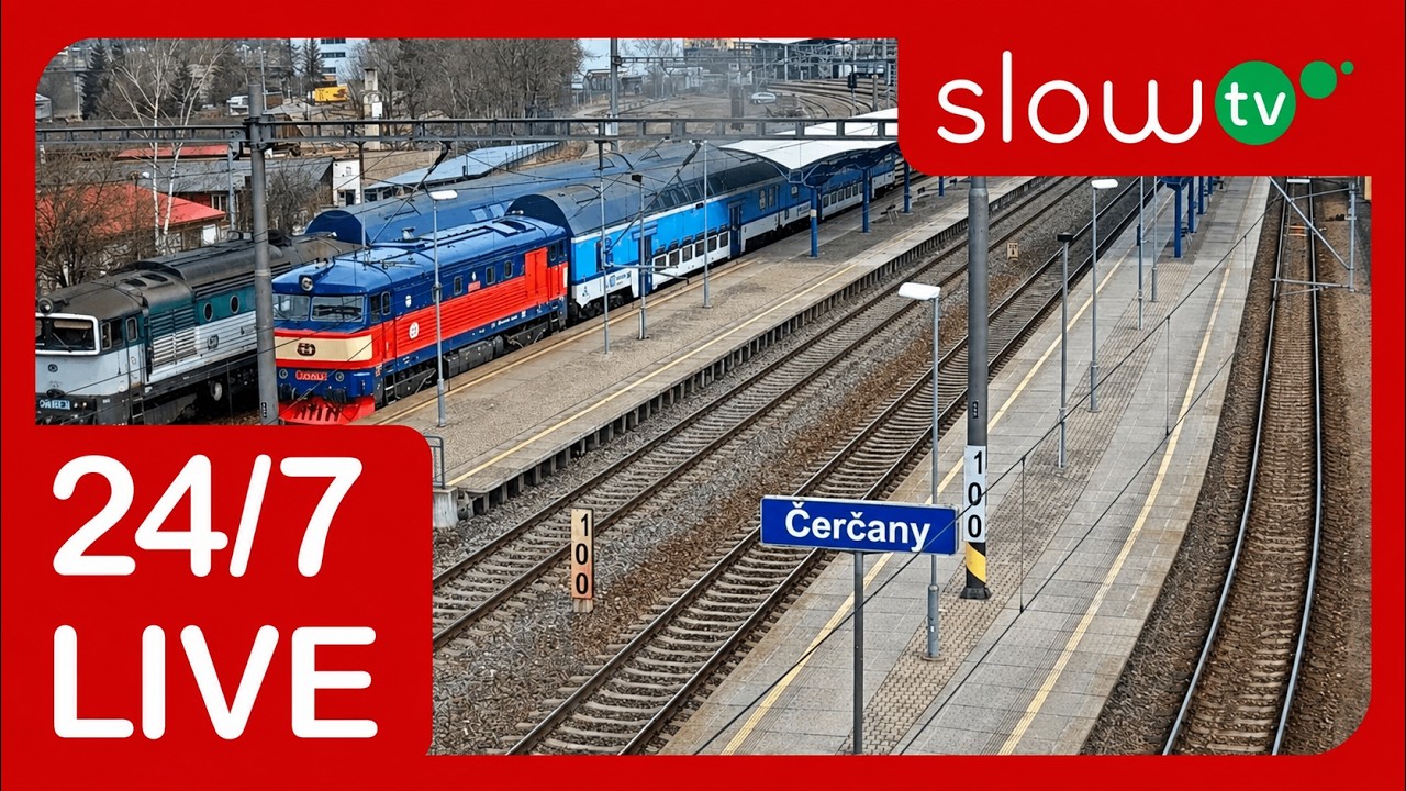 🔴 Live: Trains in Čerčany | 24/7 LIVE