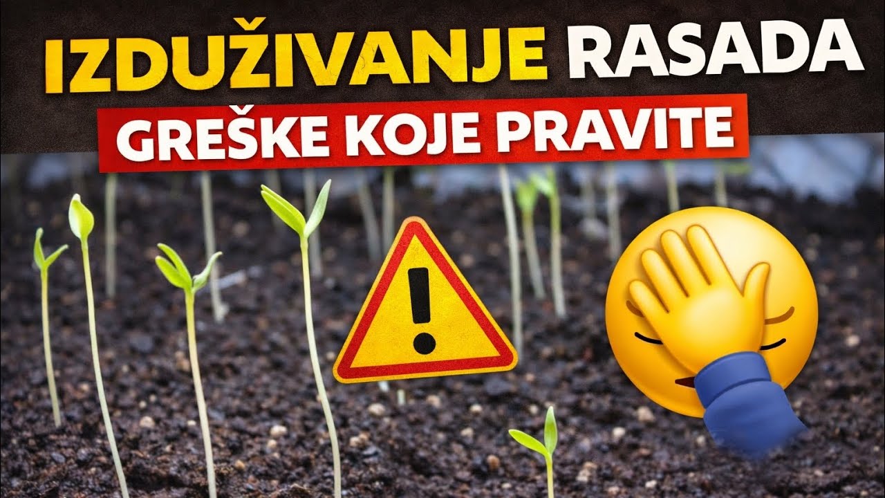 Problem izduživanja rasada - savjeti i rešenje za temeljit rasad