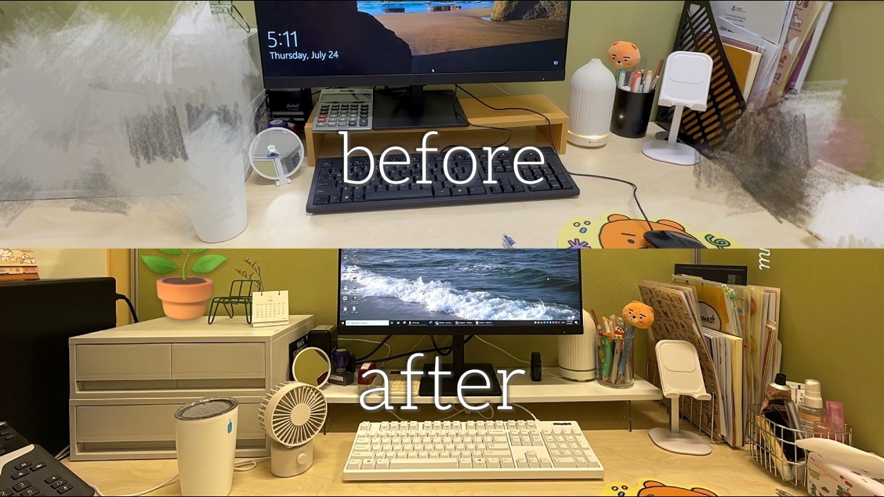 (eng sub) office desk makeover | 辦公室桌面改造 💼