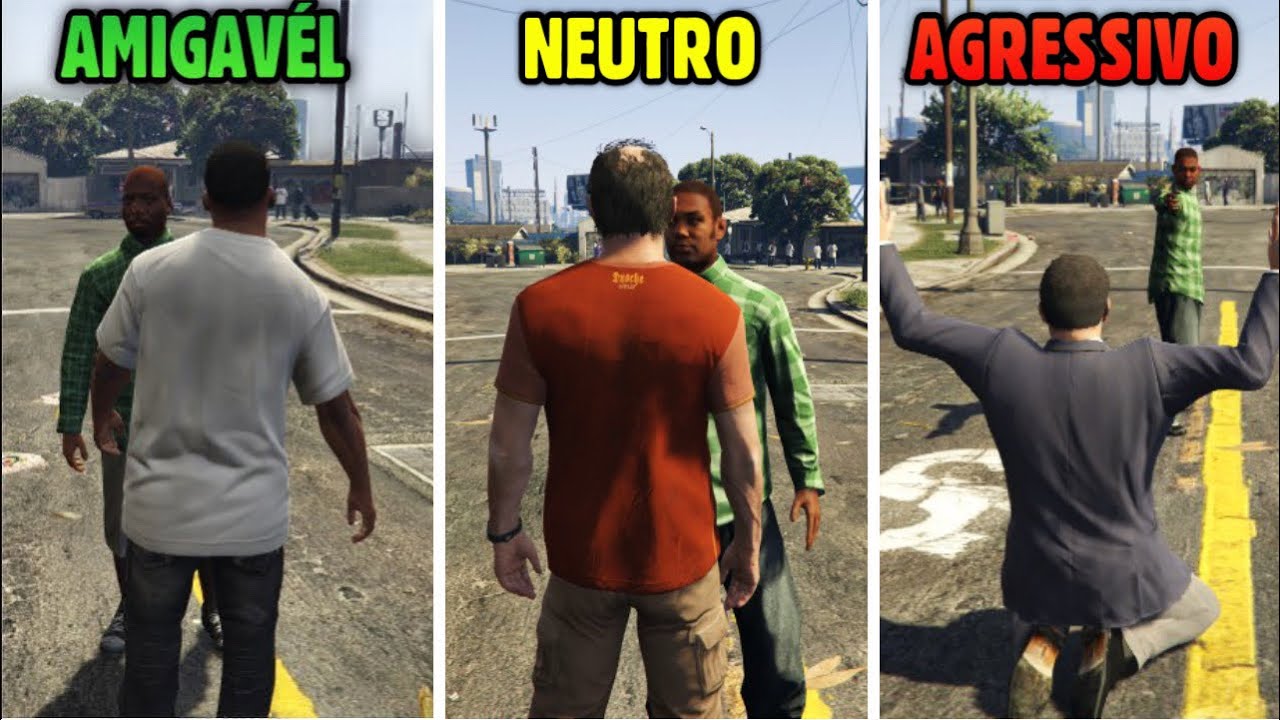 O QUE ACONTECE se voc&ecirc; ir EM TODAS AS GANGUES com TODOS OS PERSONAGENS do GTA 5