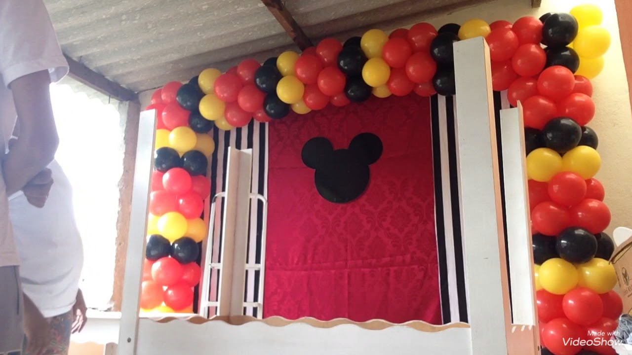 Montando Festa  - Tema Mickey  Mouse