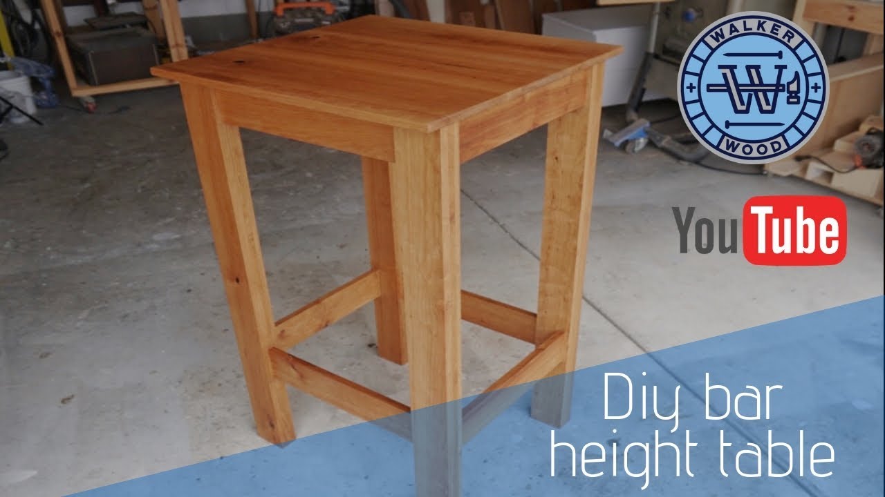 DIY  Cherry Bar Height Table