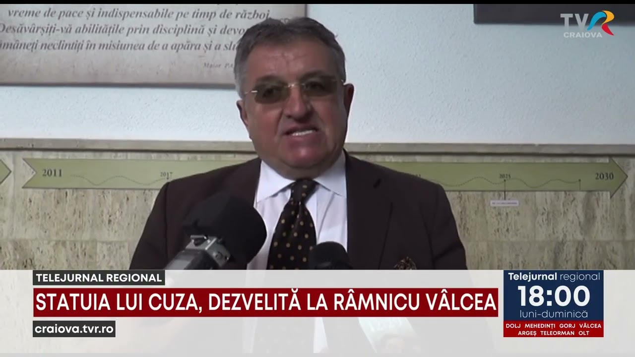 STATUIA LUI CUZA, DEZVELITĂ LA RÂMNICU VÂLCEA