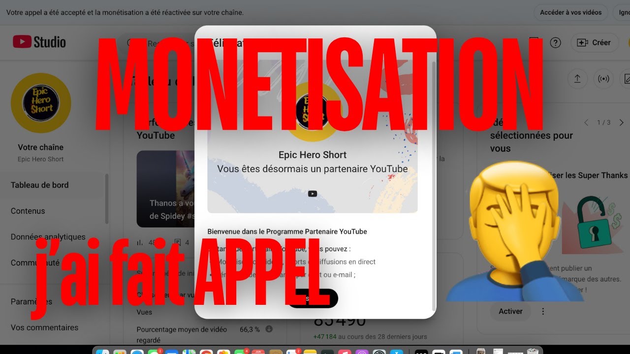 Ma mon&eacute;tisation YouTube REFUS&Eacute;E&hellip; Voici comment j&rsquo;ai r&eacute;gl&eacute; &ccedil;a !